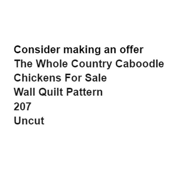 The Whole Country Caboodle 207 Chickens For Sale Pattern Wall Quilt Holiday - Picture 3 of 5